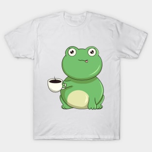 Frog with Cup of Coffee T-Shirt